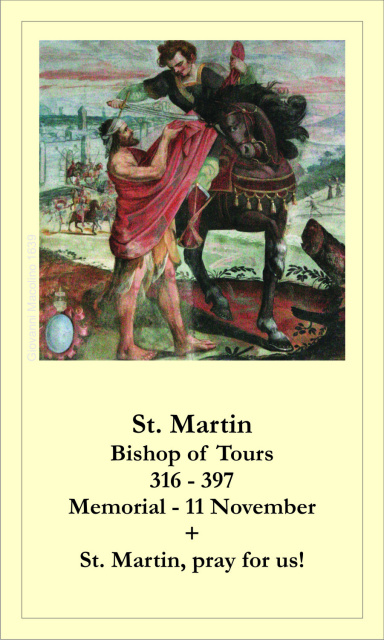 St. Martin of Tours Prayer Card